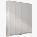 Ver imagem 2 de Conjunto Modulado de Armários Americano para Quarto 2 Peças Branco/Gelo