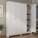 Ver imagem 3 de Conjunto Modulado de Armários Americano para Quarto 2 Peças Branco/Gelo