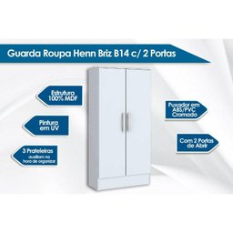 Armário Multiuso Lavanderia Zafira c/ 2 Portas Branco - Henn - 2