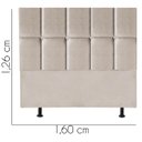 Ver imagem 3 de Cabeceira Cama Box Queem Estofada Poliana 160 Cm Suede:bege