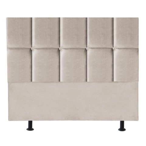 Cabeceira Cama Box Queem Estofada Poliana 160 Cm Suede:bege