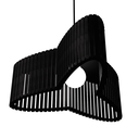 Ver imagem 2 de Luminária Pendente Trevo Modelo Ripado -:Preta
