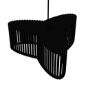 Ver imagem 3 de Luminária Pendente Trevo Modelo Ripado -:Preta