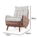 Ver imagem 4 de Poltrona com Puff Corino Marrom/Cinza Eloá Plus 73cm