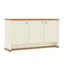 Ver imagem 5 de Buffet Aparador 3 Portas 136cm com Tampo 25mm Verbena - Off White e Naturale