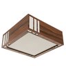 Luminária Decorativa Madeira Plafon Madeiro Mirror 20cm:Pau Ferro - 7