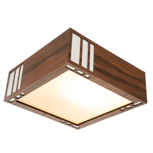 Luminária Decorativa Madeira Plafon Madeiro Mirror 20cm:Pau Ferro