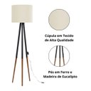 Ver imagem 3 de Luminaria Tripé Ranna em Tecido Alta Qualidade Aconchegante:palha