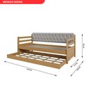 Ver imagem 2 de Sofá Cama Bicama Solteiro Madeira Maciça Lux