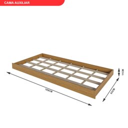 Sofá Cama Bicama Solteiro Madeira Maciça Lux - 7