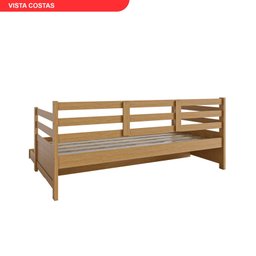 Sofá Cama Bicama Solteiro Madeira Maciça Lux - 4