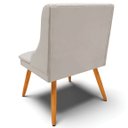 Ver imagem 6 de Kit 4 Cadeiras Decorativas Sala de Jantar Pés Palito de Madeira Firenze Veludo Cinza/Natural G19 - G