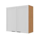Ver imagem 5 de Armário Aéreo Planejado Duplo 80cm Soho CabeCasa MadeiraOriginals Branco/Freijó