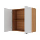 Ver imagem 6 de Armário Aéreo Planejado Duplo 80cm Soho CabeCasa MadeiraOriginals Branco/Freijó