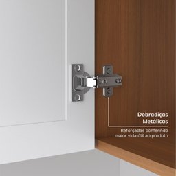 Armário Aéreo Duplo 80cm Soho Cabecasa Madeiramadeira - 4