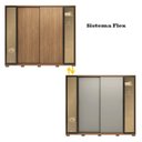 Ver imagem 5 de Guarda Roupa Casal Laredo Amêndola Touch Nude Prime Flex com Portas de Vidro Reflecta e Pés - Demart