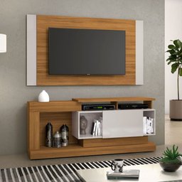 Rack com Painel para Tv até 55 Polegadas Nt 1065 - Freijo Trend / Off White Freijo - 1