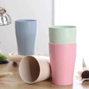 Ver imagem 2 de Kit 4 Copos de Fibra de Bambu 200ml 7x11cm - Quanhe