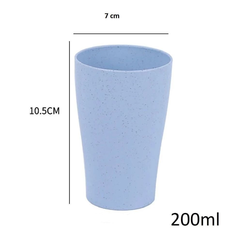 Kit 4 Copos de Fibra de Bambu 200ml 7x11cm - Quanhe - 7