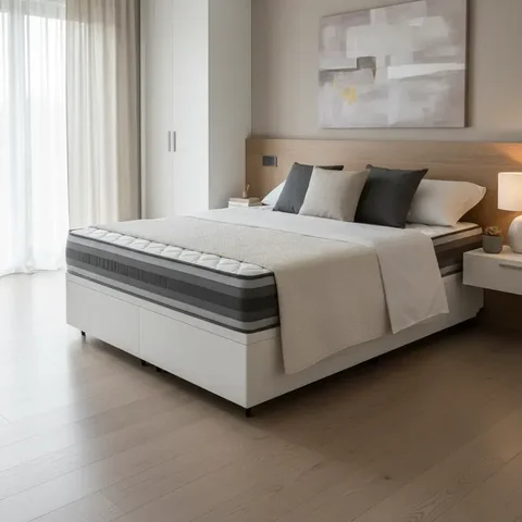 Cama Box Baú com Colchão de Espuma D45 Double Face Territory Hellen Queen 158cm