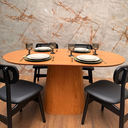 Ver imagem 4 de Mesa de Jantar Cone Retangular Arredondada 140x90cm Freijó