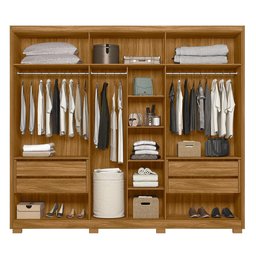 Guarda Roupa Araguaia 260cm 6 Portas Freijó Off White Moval - 10