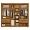 Guarda Roupa Araguaia 260cm 6 Portas Freijó Off White Moval - 10