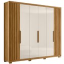 Ver imagem 3 de Guarda Roupa Araguaia 260cm 6 Portas Freijó Off White Moval