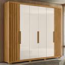 Ver mais imagens de Guarda Roupa Araguaia 260cm 6 Portas Freijó Off White Moval