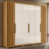 Guarda Roupa Araguaia 260cm 6 Portas Freijó Off White Moval - 8
