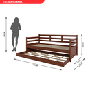 Ver imagem 3 de Sofá Cama Bicama Solteiro Madeira Maciça Enjoy