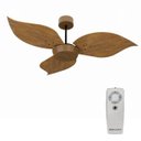 Ver imagem 3 de Ventilador de Teto com Controle Remoto Natuvent Flower no Light 3 Pás Madeira Imbuia