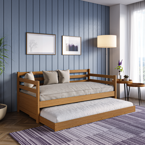 Sofá Cama Bicama Solteiro Madeira Maciça Enjoy