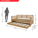 Ver imagem 4 de Sofá Cama Bicama Solteiro Madeira Maciça Enjoy