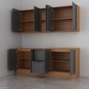 Ver mais imagens de Cozinha Compacta Modulada 4 Peças 2 Aéreos 2 Balcões Soho CabeCasa MadeiraOriginals