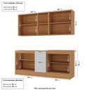 Ver imagem 3 de Cozinha Compacta Modulada 4 Peças 2 Aéreos 2 Balcões Soho CabeCasa MadeiraOriginals Branco/Freijó