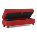 Ver imagem 1 de Recamier Calçadeira Bali 120cm Suede Vermelho - Inova Decorações