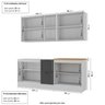 Cozinha Compacta 4 Peças 2 Aéreos 2 Balcões Soho CabeCasa MadeiraOriginals - 2