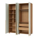 Ver imagem 3 de Guarda Roupa Casal 4 Portas 2 Gavetas 100% MDF 180cm Móvel na Caixa
