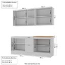Ver imagem 3 de Cozinha Compacta Modulada 4 Peças 2 Aéreos 2 Balcões Soho CabeCasa MadeiraOriginals Branco
