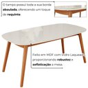 Ver mais imagens de Sala de Jantar Mesa 160x76cm Tampo em MDF com Vidro 6 Cadeiras em Linho Ceci Yescasa Marrom/Marromis