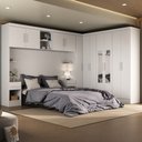 Ver imagem 1 de Guarda-roupa Modulado Soberano 11 Portas 5 Gavetas com Espelho Branco - Panorama Móveis