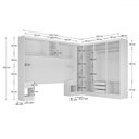 Ver imagem 4 de Guarda-roupa Modulado Soberano 11 Portas 5 Gavetas com Espelho Branco - Panorama Móveis