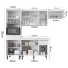 Cozinha Compacta 4 Peças Balcão com Tampo Puxadores Cava Amor Anitta - Branco - 2