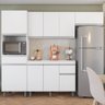 Cozinha Compacta 4 Peças Balcão com Tampo Puxadores Cava Amor Anitta - Branco - 1