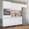 Cozinha Compacta 4 Peças Balcão com Tampo Puxadores Cava Amor Anitta - Branco - 4