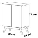 Ver imagem 5 de Buffet Aparador Café Prime 2 Portas Off White com Freijó - Moveisaqui