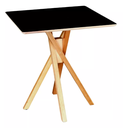 Ver imagem 1 de Mesa Quadrada em Madeira de 70cm June na Cor Preta