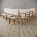 Ver imagem 1 de Kit com 8 Cadeiras de Jantar - Milla Branco/Nature