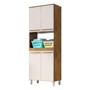 Ver imagem 3 de Armario Lavanderia 4 Portas 2,22m C/ Nicho Pés Reguláveis Castanho/off White